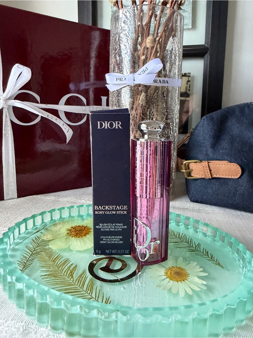 Dior Backstage Blush Stick in (Berry)Glow Stick - Metallic Pink
